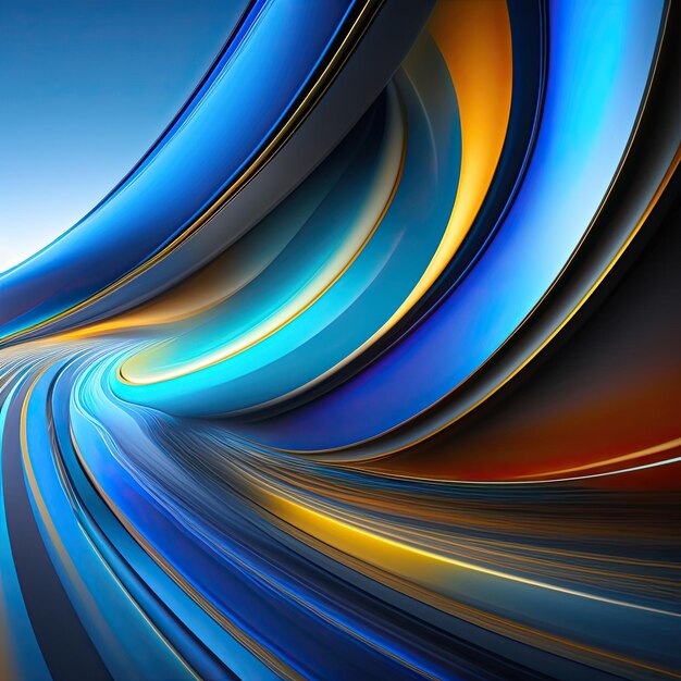 Ultra Wide Abstract Blue Background