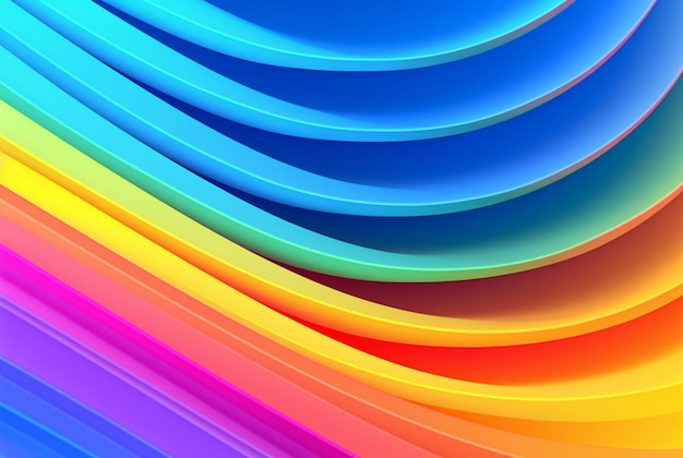 Ultra Wide Bright Striped Gradient background generative ai