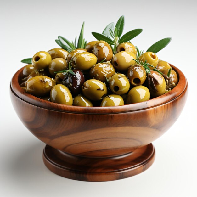 UltraDetailed Vector Graphic of Olives in Bowl