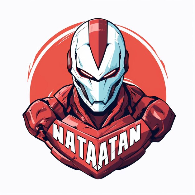 Ultraman illustration logo isolated background