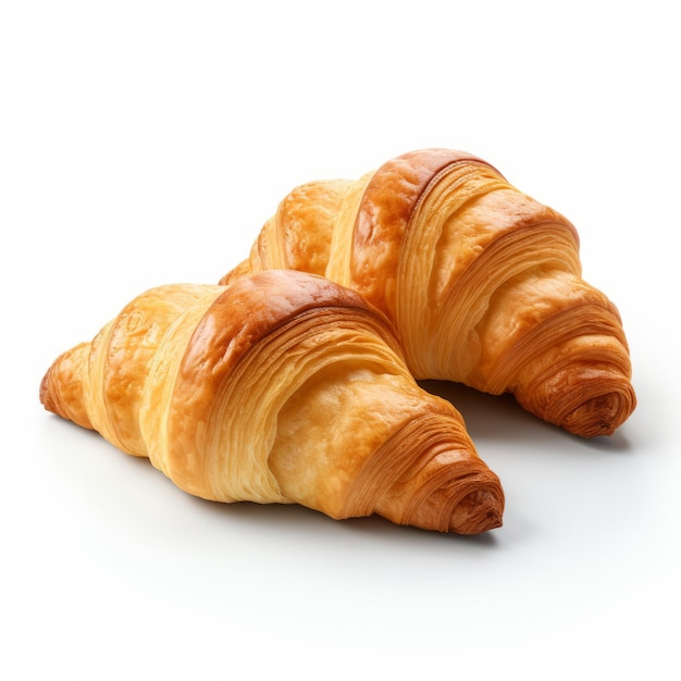 Ultrarealistic Croissant Photography On White Background