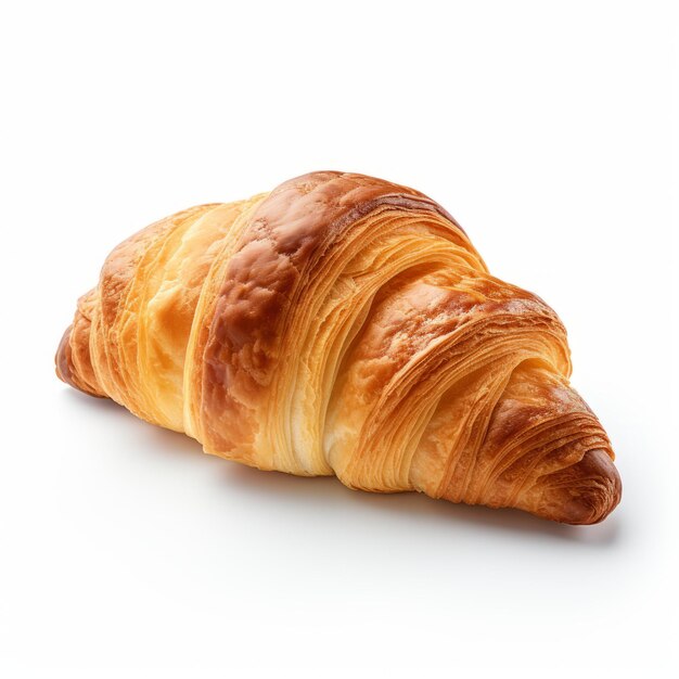 Ultrarealistic Croissant Photography On White Background