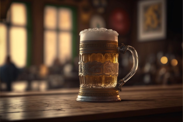 ultrarealistic photo of a beer mug