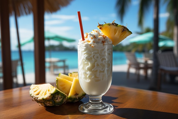 UltraRealistic Pia Colada on Beach