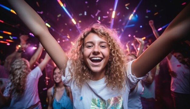 Foto ultrarealistische studenten gelukkige tieners ter viering van het wereldstudentendagfeest