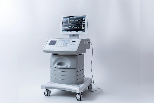 Ultrasound Machine On White Background