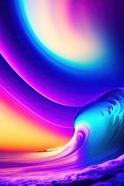 Ultraviolet waves background