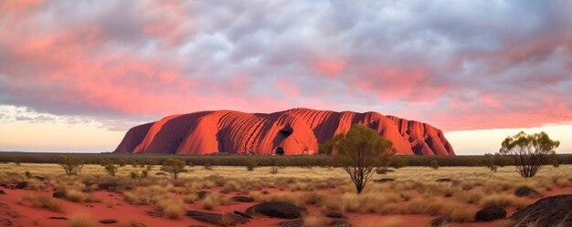 Uluru Ayers rock before sunset at Australia Generative ai