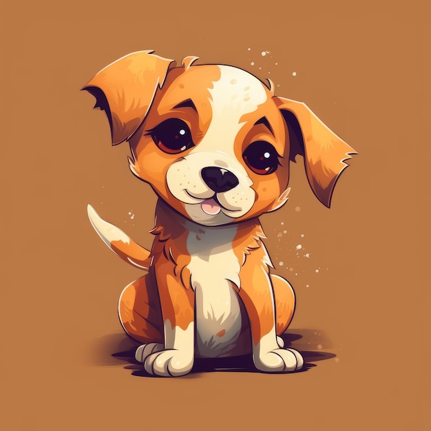 Um cachorro sorrido vector art 4k cute