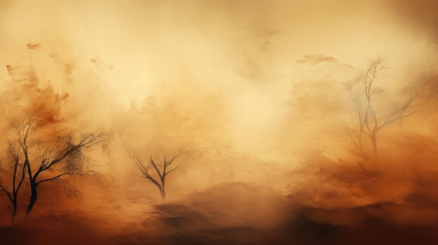 Umber Color Fog Background