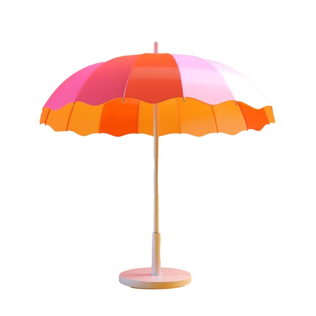 Umbrella in 3D style trending color palette with Generative AI