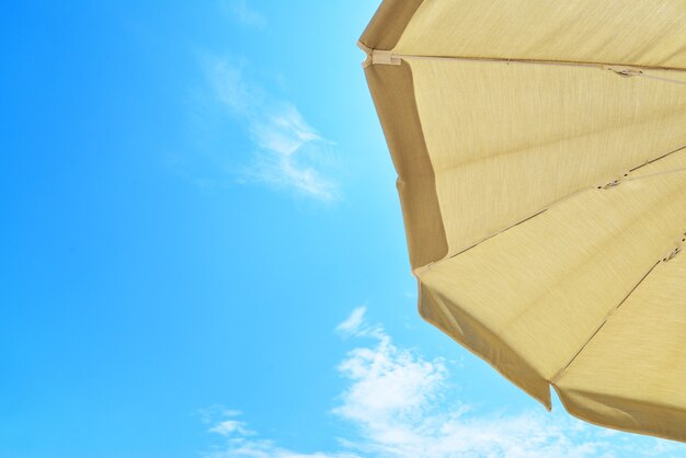 Umbrella On the Beach. Space for text copy space