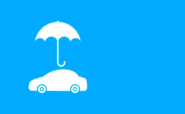 Umbrella and car icons