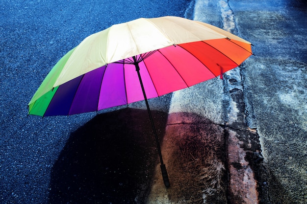 Photo umbrella on a rainy day,lomography