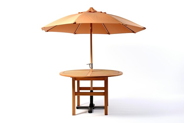 Photo umbrella table isolated on white background