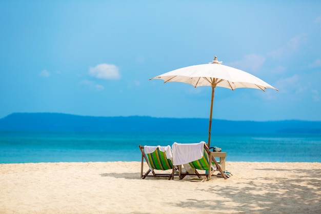 Umbrella on a tropical beach