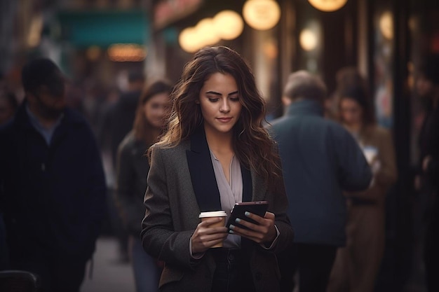 ウム・カーン - ビジネス用スマートフォンを利用する若い女性 - コミュニケーション257 - ブロック_0_0jpg
