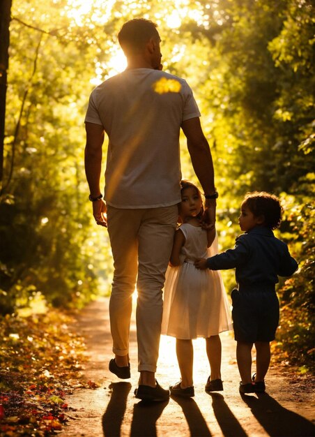 un homme blanc et sa femme avec leur 2 enfant