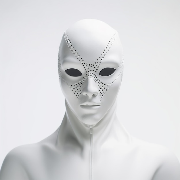 Un Homme En Costume Blanc Et Chapeau Avec Le Mot Anonyme Dessus (白い衣装と帽子を着た男)