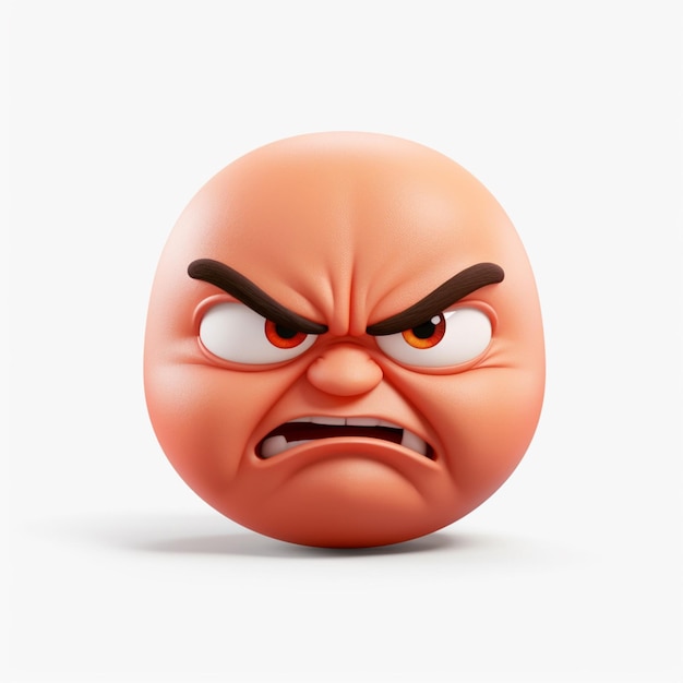 Unamused Face emoji on white background high quality 4k hd