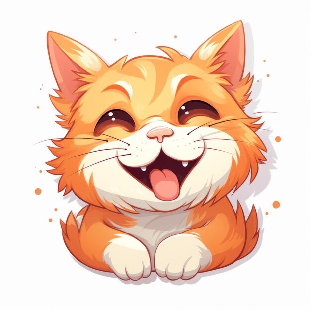 Unapologetic Charm Playful Cat Emoji and Vibrant Vector Illustration