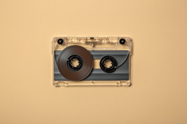 unassembled compact audio cassette