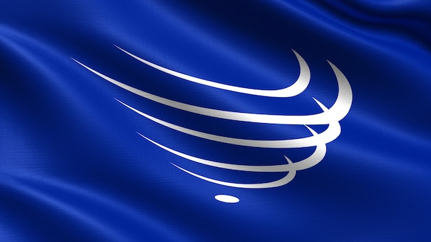 UNASUR-vlag, met golvende stoffentextuur