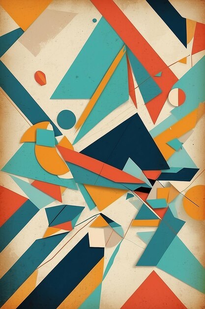 Unbalance geomatric abstract vintage background