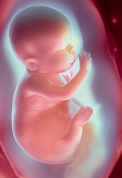 Photo the unborn baby in uterus