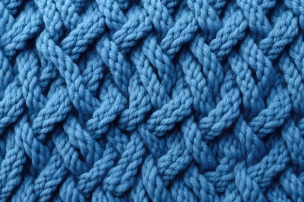 Unconventional blue knitted texture with abstract design