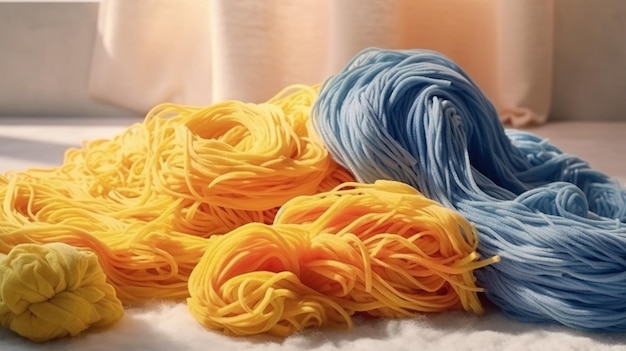 Uncooked angel hair pasta neatly arranged in a bundle showcasing its thin delicate strands