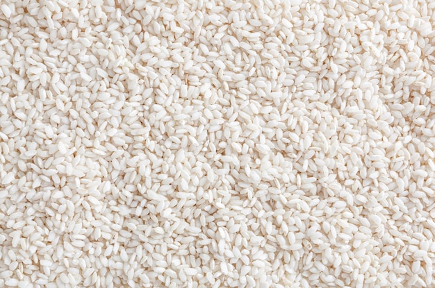 Uncooked arborio rice background