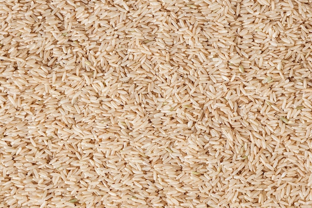 Uncooked brown rice background