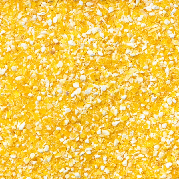 Photo uncooked coarse cornmeal close up