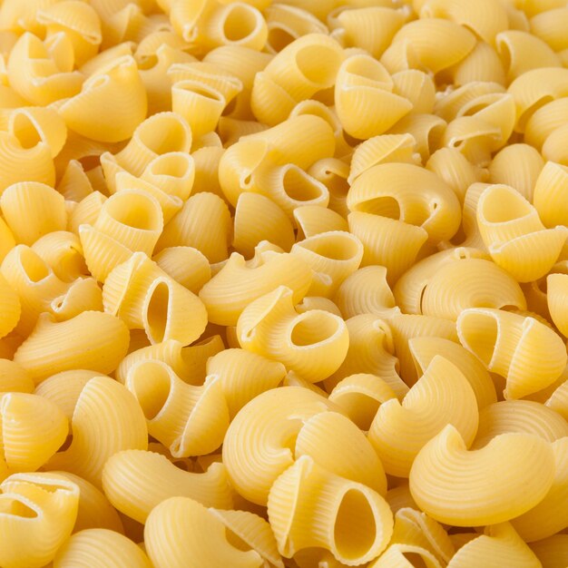 Uncooked pipe rigate pasta background