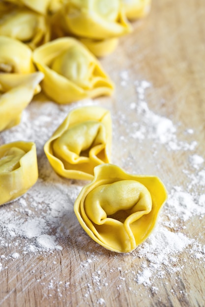 Uncooked tortellini 