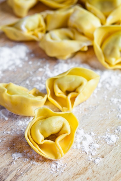 Uncooked tortellini 