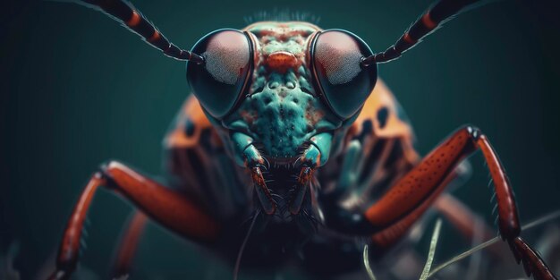 Uncover nature's secrets with this amazing closeup of an insect Generative AI