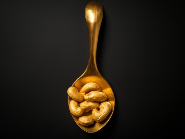 Photo uncover the nutritional powerhouse exquisite cashew nuts on wooden spoon