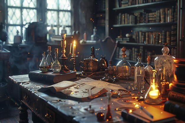 Photo uncover the secrets of the alchemists with octane generative ai