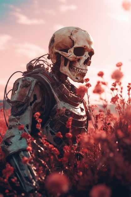 undead astronaut body skull