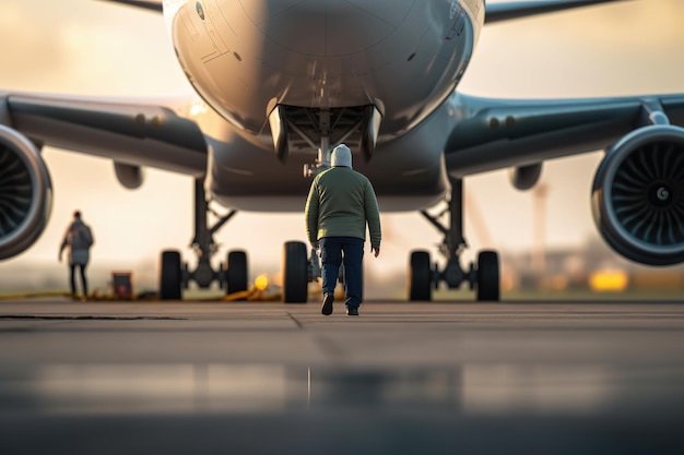 사진 눈길을 끄는 하늘 아래 공항 활주로에서 이륙하는 비행기 orxaxa