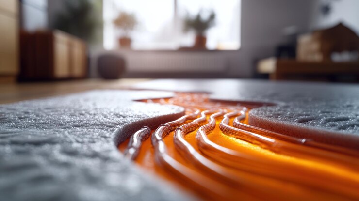 Photo underfloor heating system