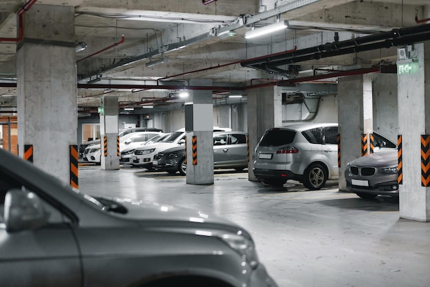 Underground car parking in the shopping center