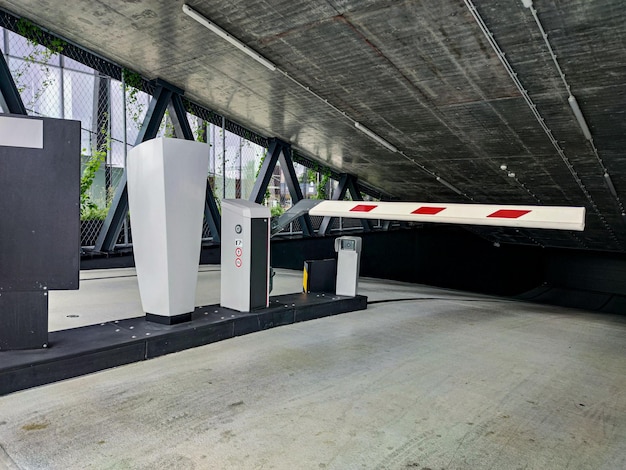 Underground garage parking entrance