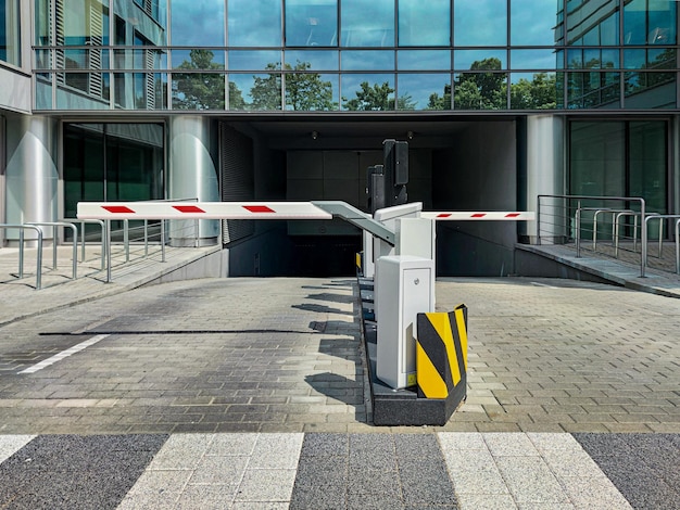 Underground garage parking entrance