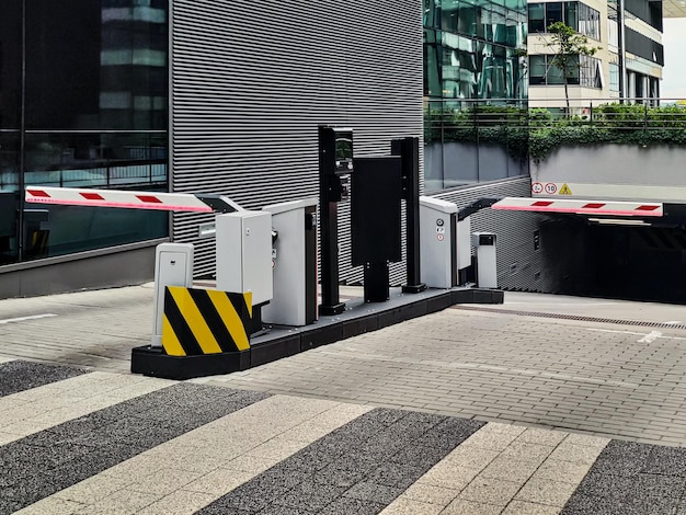 Underground garage parking entrance