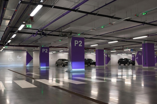 Underground parking of cars