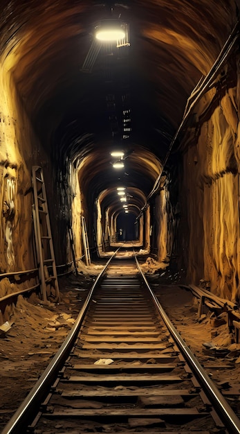 写真 地下鉄道のトンネル