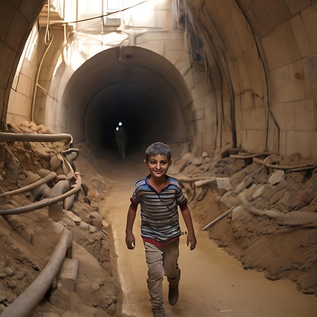 Photo underground tunnels in gaza ai